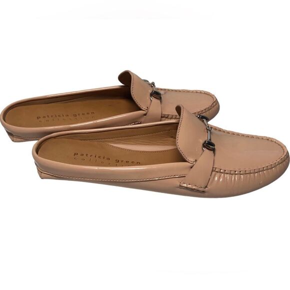 Patricia Green Collection Driving Mule Patent Leather Horse Bit Tan Size 8 - Picture 5 of 9